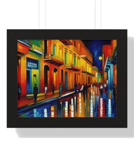 "havana night" framed horizontal poster