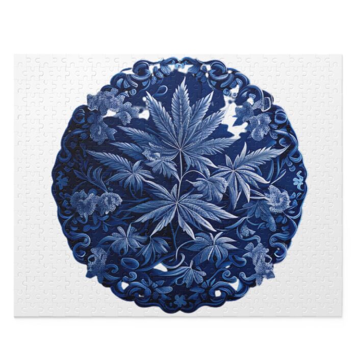 wake and bake blue china pattern puzzle 500 piece