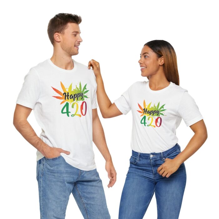 "happy 420!' unisex jersey short sleeve tee