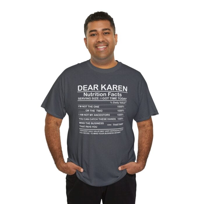 dear karen nutrition facts unisex heavy cotton tee