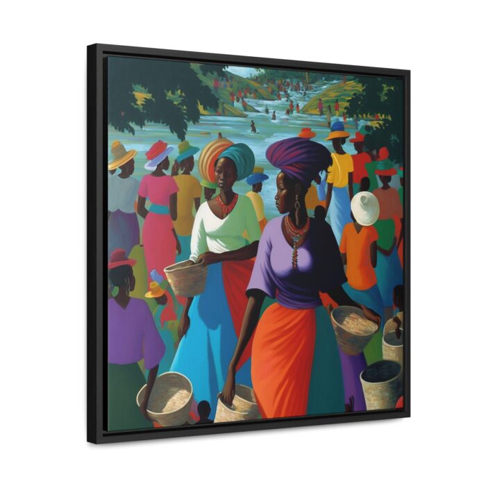 "nan rivyè a" gallery canvas wrap